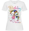 Женская футболка Birthday princess Белый Женская футболка Birthday princess Белый фото