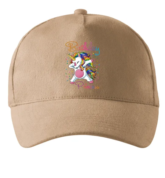 Кепка Birthday princess Пісочний фото