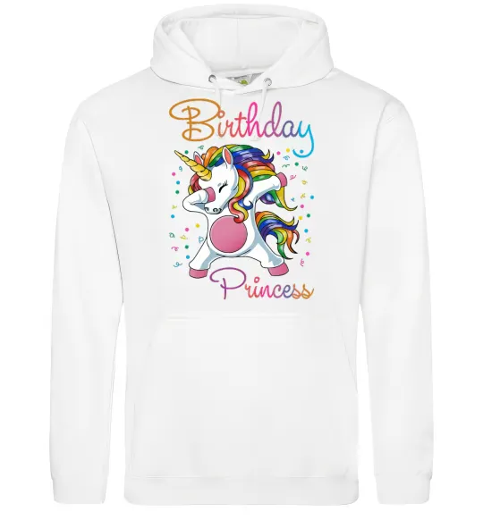 Жіноча толстовка (худі) Birthday princess Білий фото