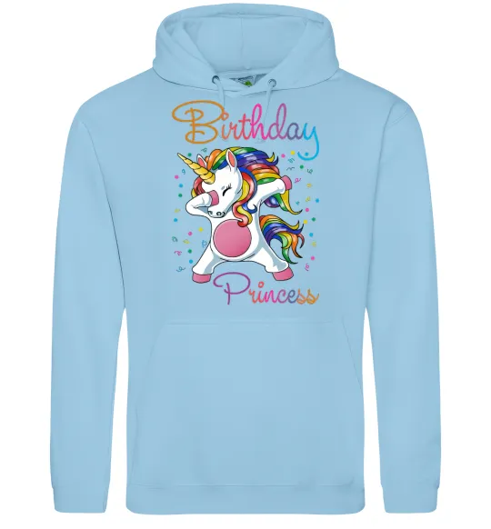 Жіноча толстовка (худі) Birthday princess Блакитний фото