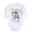 Детский боди Birthday princess Белый фото