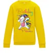 Детский Свитшот Birthday princess Солнечно желтый Детский Свитшот Birthday princess Солнечно желтый фото