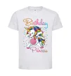 Дитяча футболка Birthday princess Білий фото