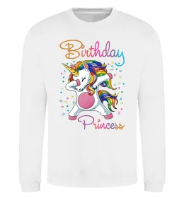 Свитшот Birthday princess Белый фото