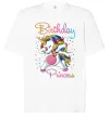 Футболка Оверсайз Birthday princess Білий фото