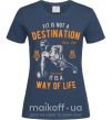 Жіноча футболка Fit Is Not A Destination Темно-синій фото