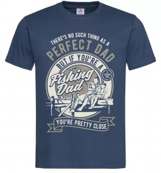 Мужская футболка Fishing Dad Темно-синий фото