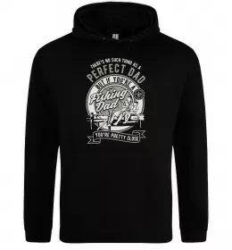 Чоловіча толстовка (худі) Fishing Dad Чорний фото