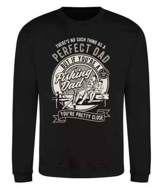 Свитшот Fishing Dad Черный фото