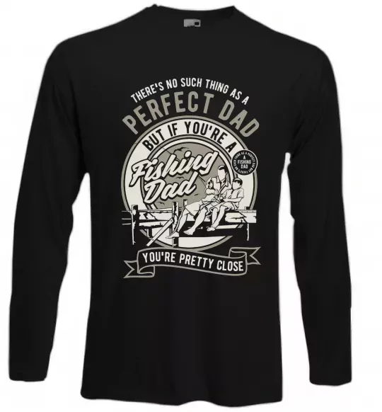 Лонгслив Fishing Dad Черный фото