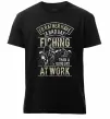 Мужская премиум футболка Fishing day Черный фото