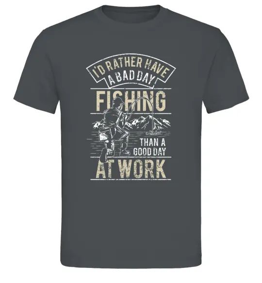 Мужская футболка Fishing day Графит фото