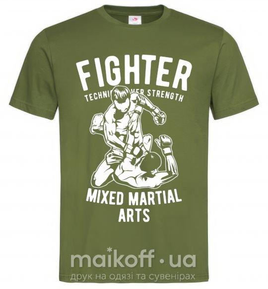 Мужская футболка Mixed Martial Fighter Оливковый фото