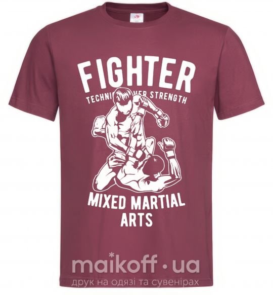 Чоловіча футболка Mixed Martial Fighter Бордовий фото
