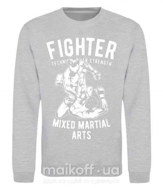 Свитшот Mixed Martial Fighter Серый меланж фото
