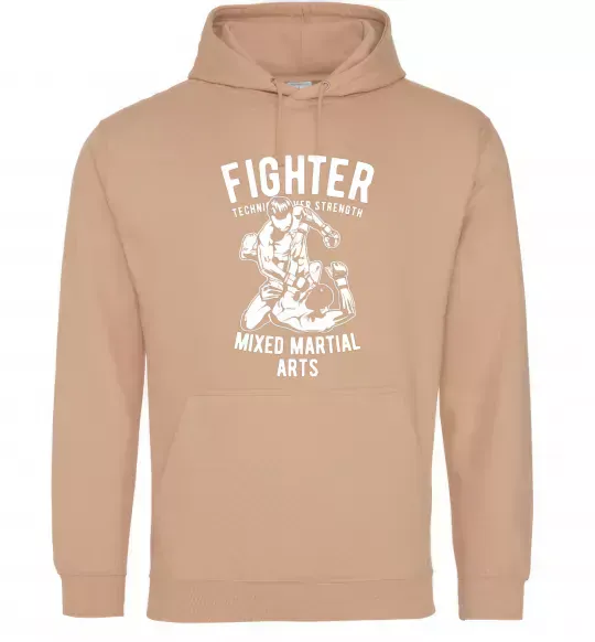 Чоловіча толстовка (худі) Mixed Martial Fighter Пісочний фото