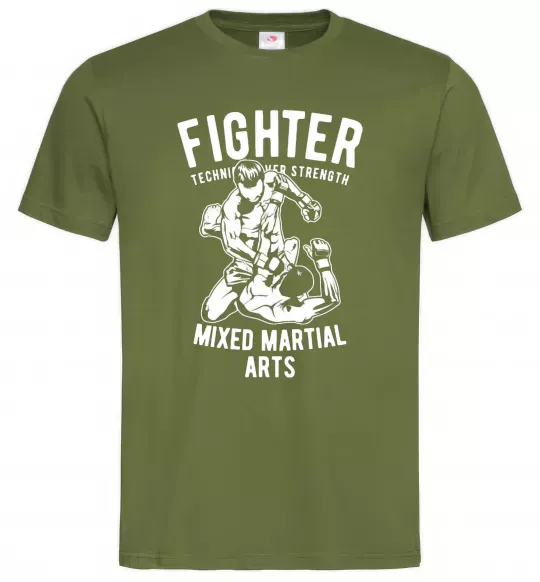 Мужская футболка Mixed Martial Fighter Оливковый фото