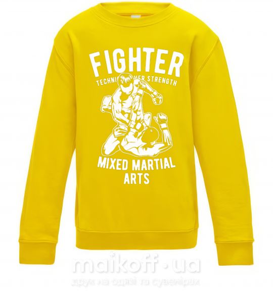 Детский Свитшот Mixed Martial Fighter Солнечно желтый фото