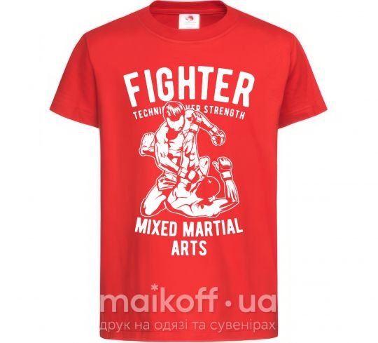 Дитяча футболка Mixed Martial Fighter Червоний фото