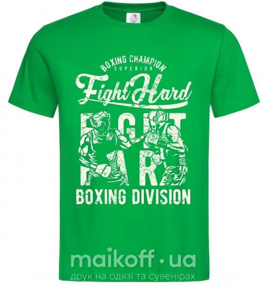 Мужская футболка Fight Hard boxing division Зеленый фото