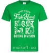 Мужская футболка Fight Hard boxing division Зеленый фото