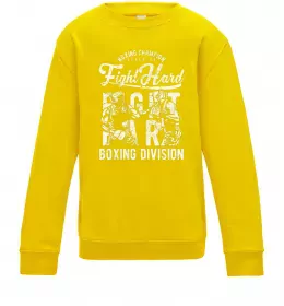 Дитячий світшот Fight Hard boxing division Сонячно жовтий фото