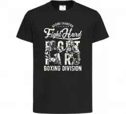Детская футболка Fight Hard boxing division Черный фото