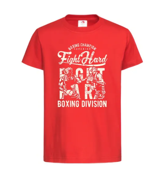 Дитяча футболка Fight Hard boxing division Червоний фото