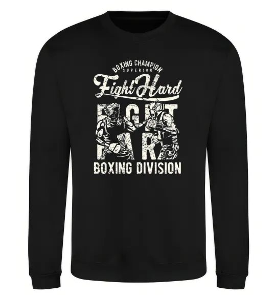Свитшот Fight Hard boxing division Черный фото