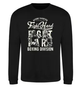 Свитшот Fight Hard boxing division Черный фото