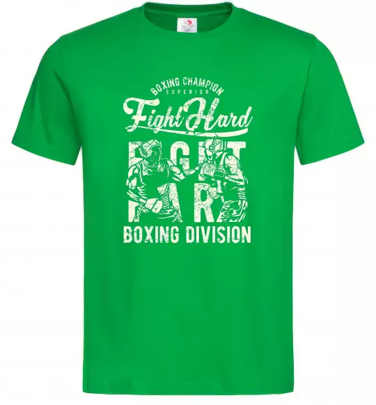 Мужская футболка Fight Hard boxing division Зеленый фото