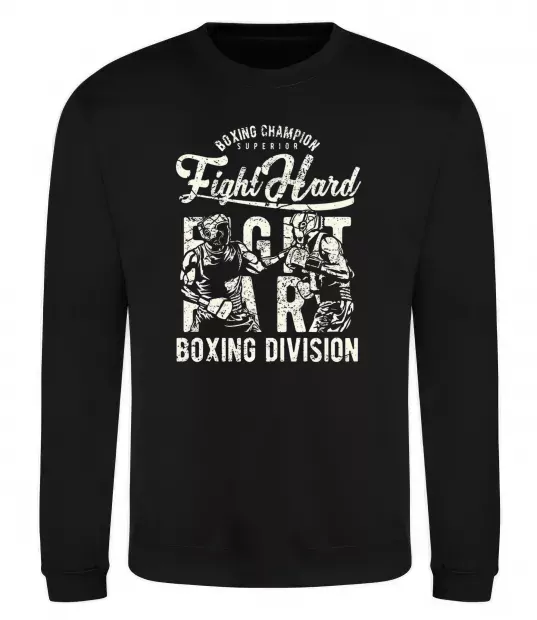 Світшот Fight Hard boxing division Чорний фото