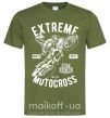 Чоловіча футболка Extreme Motocross Оливковий фото