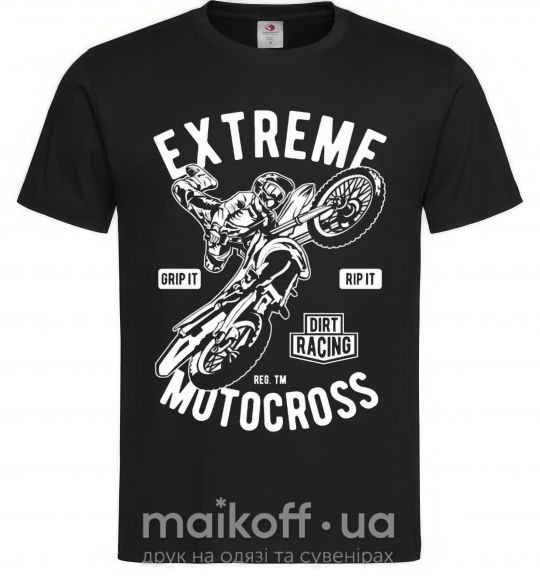 Чоловіча футболка Extreme Motocross Чорний фото