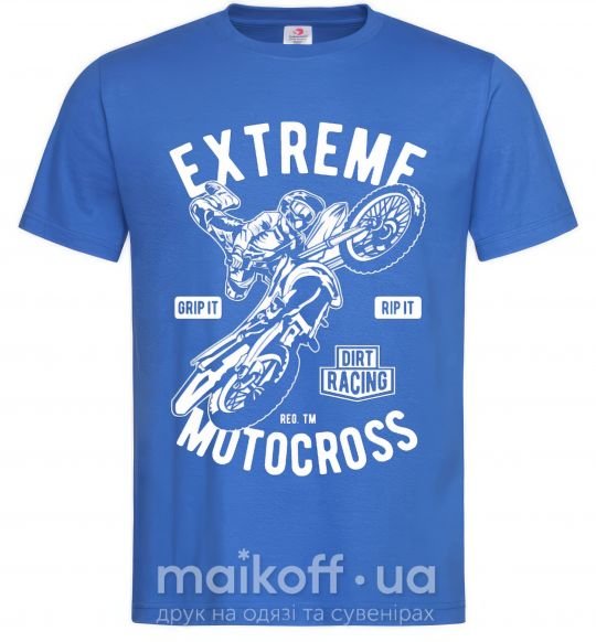 Чоловіча футболка Extreme Motocross Яскраво-синій фото