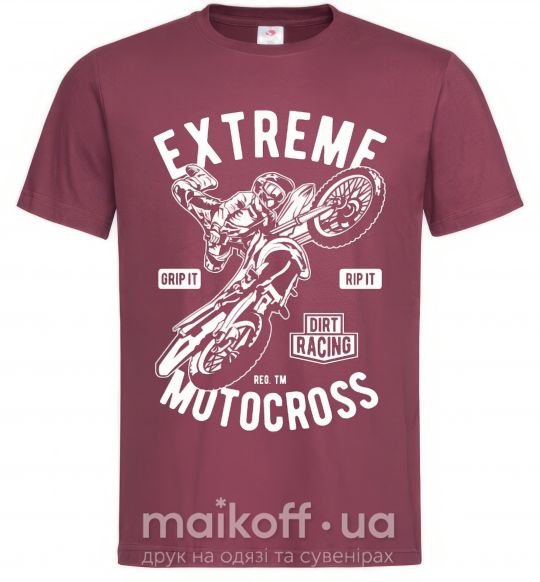 Чоловіча футболка Extreme Motocross Бордовий фото