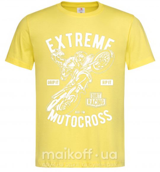 Чоловіча футболка Extreme Motocross Лимонний фото