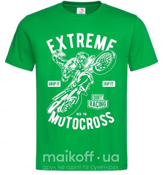 Мужская футболка Extreme Motocross Зеленый фото