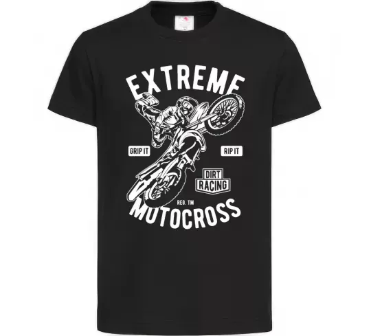 Детская футболка Extreme Motocross Черный фото