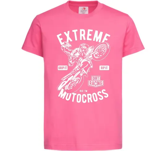 Детская футболка Extreme Motocross Ярко-розовый фото
