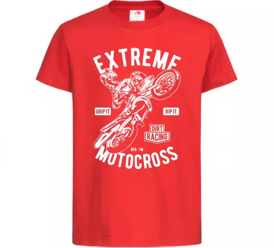 Детская футболка Extreme Motocross Красный фото