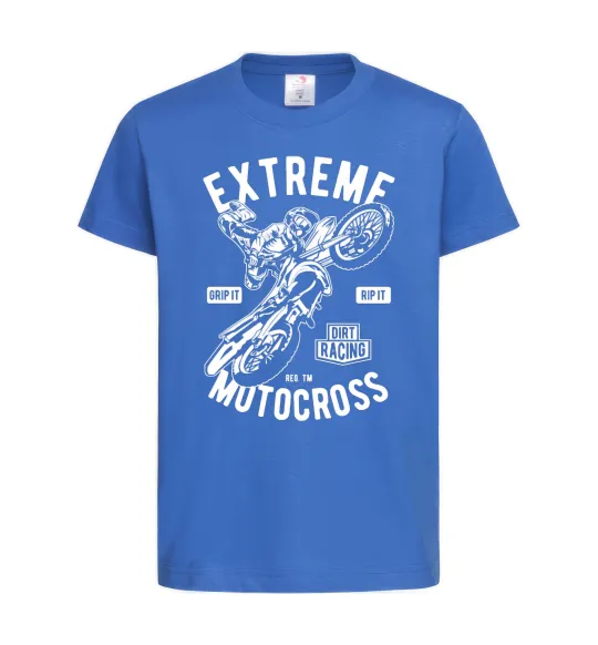 Детская футболка Extreme Motocross Ярко-синий фото