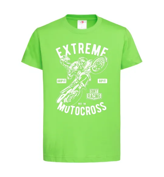 Детская футболка Extreme Motocross Лаймовый фото