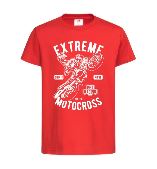 Детская футболка Extreme Motocross Красный фото