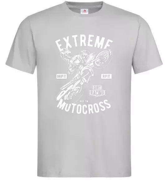Чоловіча футболка Extreme Motocross Сірий фото