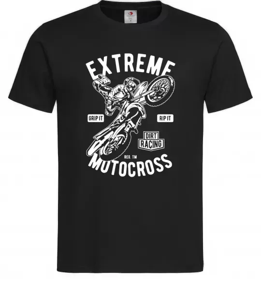 Чоловіча футболка Extreme Motocross Чорний фото