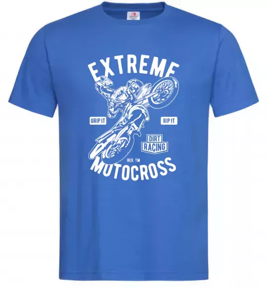 Чоловіча футболка Extreme Motocross Яскраво-синій фото