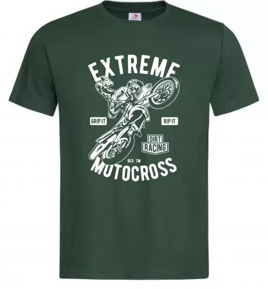 Чоловіча футболка Extreme Motocross Темно-зелений фото