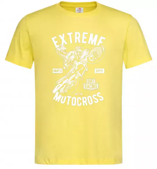 Чоловіча футболка Extreme Motocross Лимонний фото