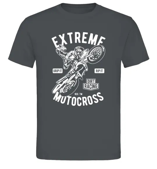 Чоловіча футболка Extreme Motocross Графіт фото